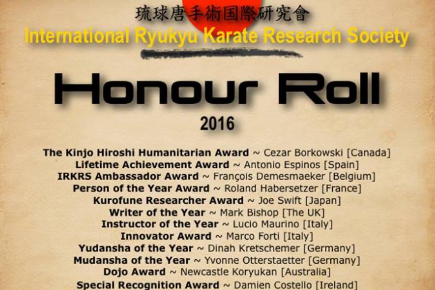 IRKRS Honour Roll 2016