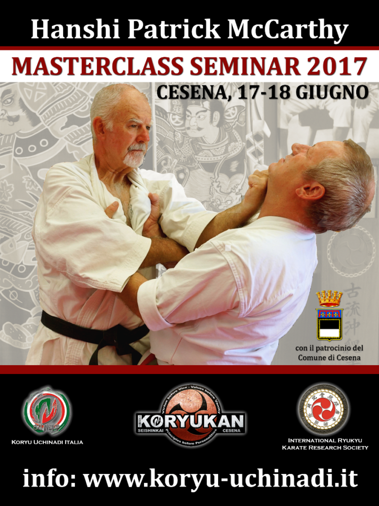 Masterclass Seminar 2017 con Hanshi Patrick McCarthy a Cesena