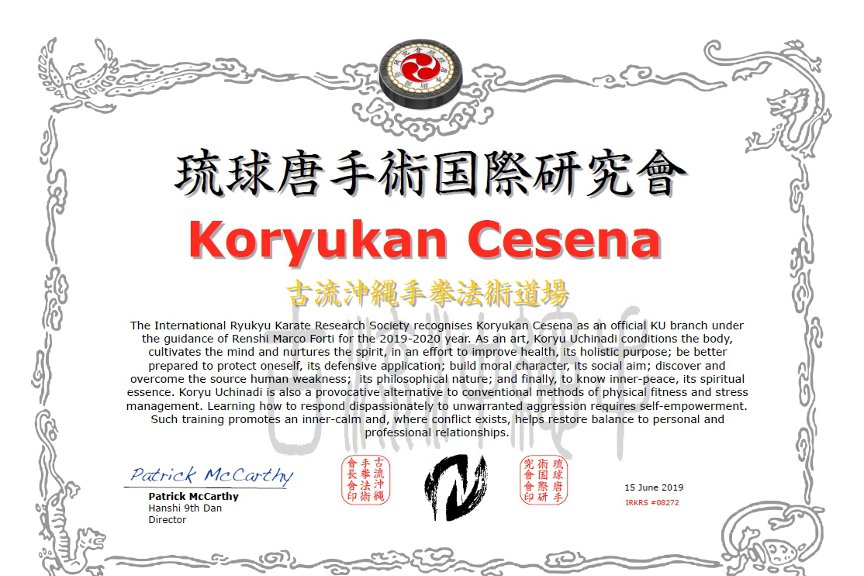 Koryukan Cesena: shibu dojo IRKRS 2019-2020