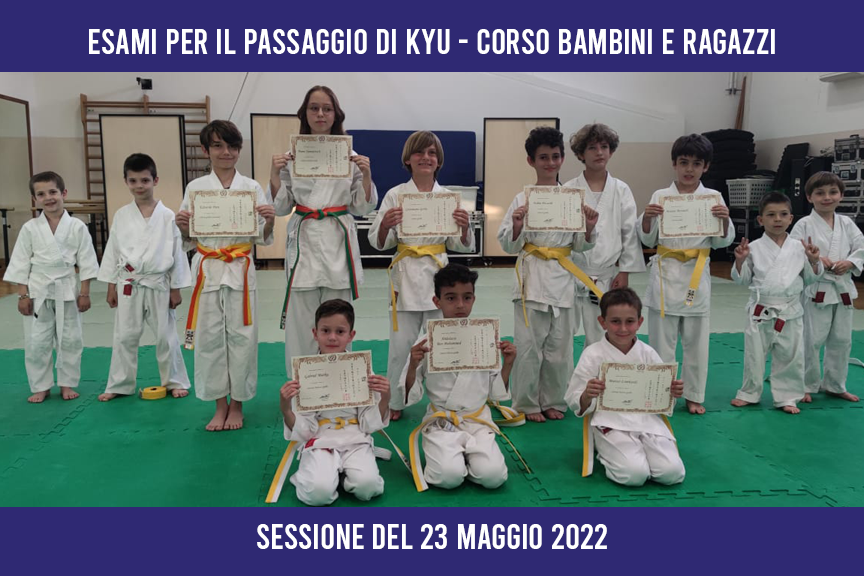 Esami di Kyu - Corso bambini e ragazzi - maggio 2022